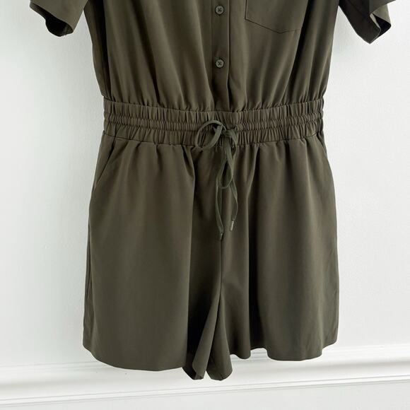 Athleta Avenue Olive Green Athletic Romper - Picture 4 of 8